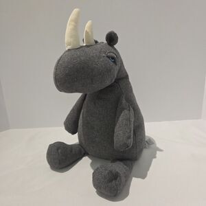 Jellycat London Pobblewob Rhino 12” Blue Eyes Plush Tough Texture Rhinoceros